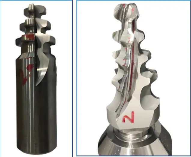 Solid carbide Christmas tree milling cutter profile tool