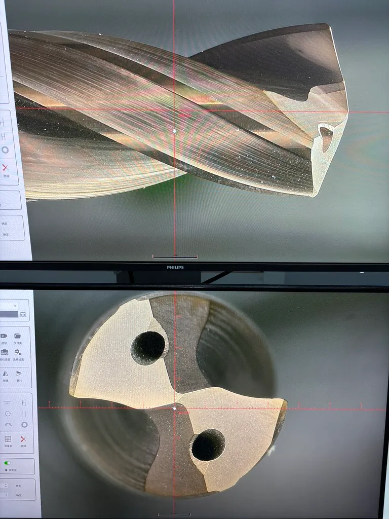 Custom carbide coolant-through drill with double-margin design and coating
