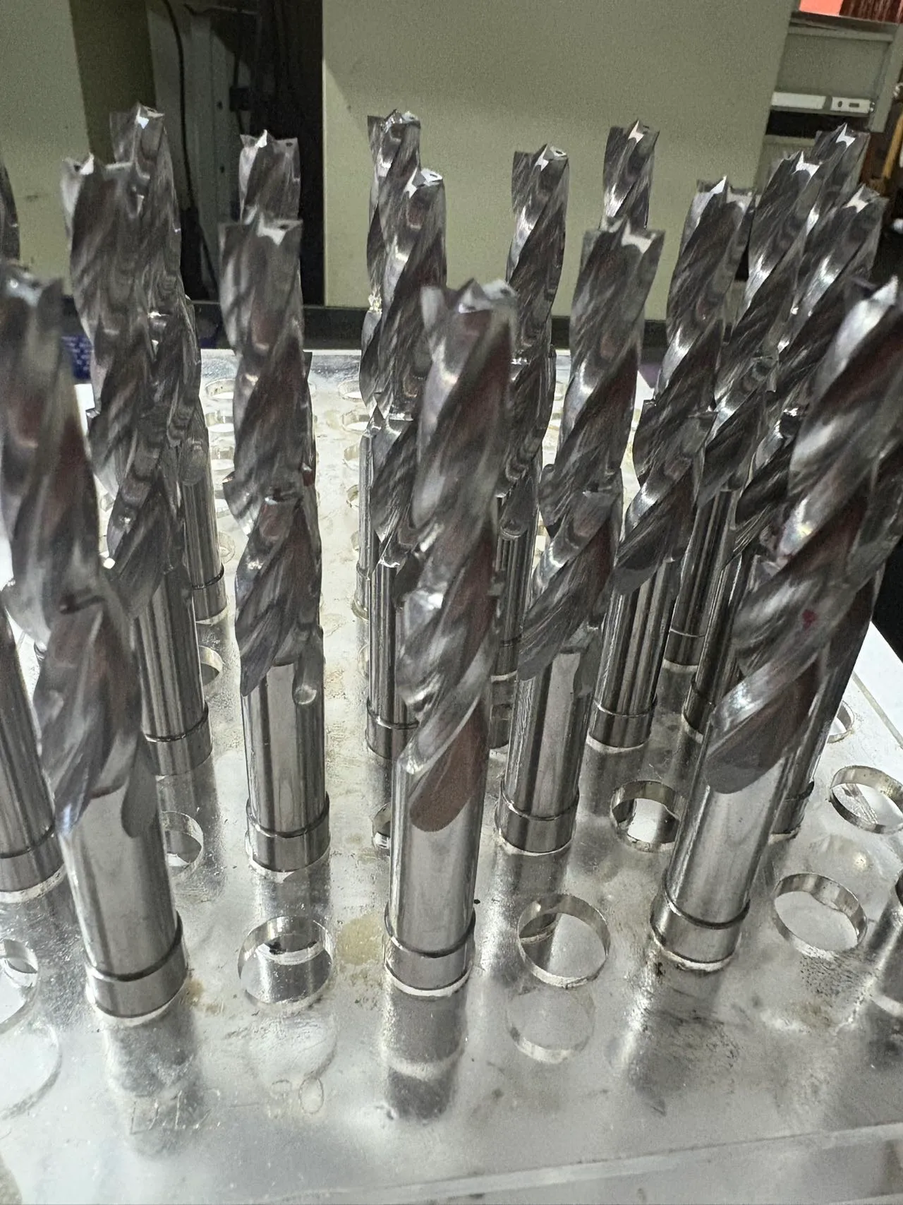 Three flute coolant-through solid carbide drill for CNC drilling